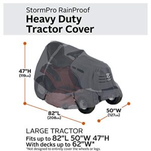 Classic Accessories StormPro Waterproof Heavy-Duty Tractor Cover, Fits tractors with decks up to 62"