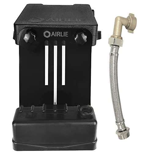 Airlie Pool Water Leveler, Patented, Included Stainless Steel Hose and Brass 90° Connector, Automatically Adjusts Pool Water Level, User Friendly Design (Black)