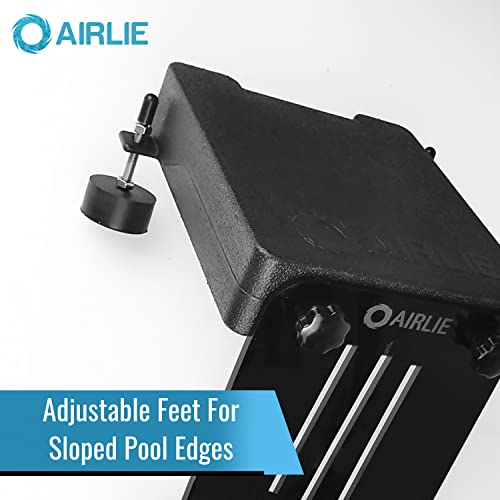 Airlie Pool Water Leveler, Patented, Included Stainless Steel Hose and Brass 90° Connector, Automatically Adjusts Pool Water Level, User Friendly Design (Black)