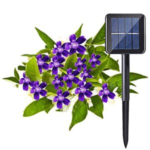 Kyson Solar Fairy String Lights 21ft 50 LED Purple Blossom Decorative Gardens, Lawn, Patio, Christmas Trees, Weddings, Parties