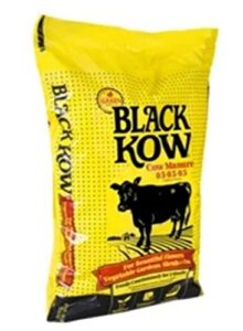 black kow nitrogen phosphate composted cow manure fertilizer for soil, flowers, potted plants, raised beds, and compost tea, 1 cubic foot