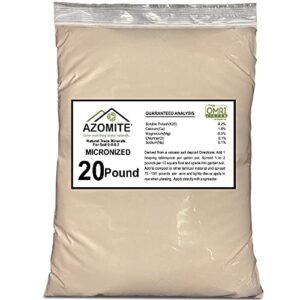 azomite organic micronized trace 0-0.2 fertilizer bulk bag of 67 essential minerals omri certified, 20 lbs