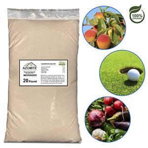 Azomite Organic Micronized Trace 0-0.2 Fertilizer Bulk Bag of 67 Essential Minerals OMRI Certified, 20 Lbs