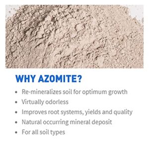 Azomite Organic Micronized Trace 0-0.2 Fertilizer Bulk Bag of 67 Essential Minerals OMRI Certified, 20 Lbs