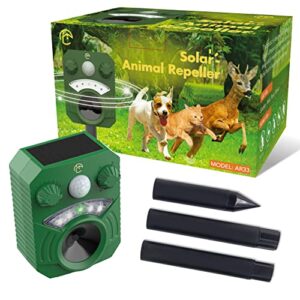 Careland 2 Pcs Solar Deer Repellent Outdoor Animal Cat Repellent Device Repel Cats Dogs Deers Raccoon Skunk Waterproof