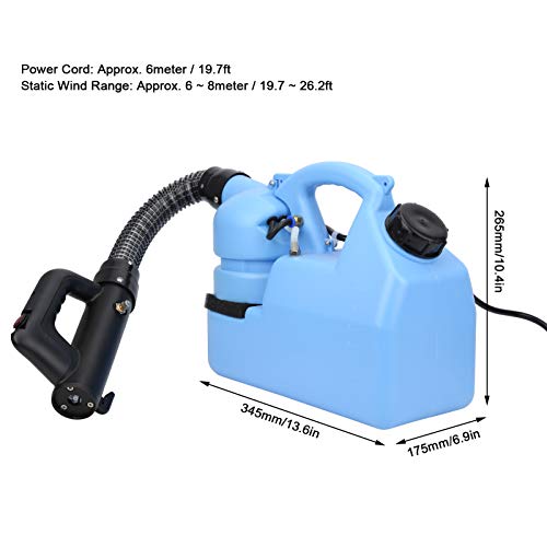 6L ULV Electric Fogger Sprayer Portable Spraying Machine Tools for Garden Public Garden Home Hotel School Place Long Nozzle and Wide Coverage(US Plug),Electrical Tools