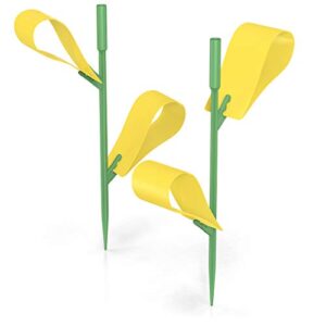 Houseplant Sticky Stakes - Yellow Sticky Traps for Gnats Indoor and Outdoor - Gnat Traps for House Plants (44 Traps)