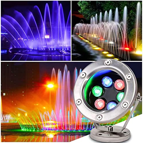 Saturey Underwater Pond Lights LED Underwater Light 3W 6w 9W 12W 18w 24w 36w RGB Night Lamp Outdoor Garden IP68 Submersible Swimming Pool Party Landscape DC 12V 24V Pool Lights