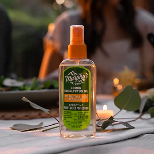 Murphy's Naturals Lemon Eucalyptus Oil Insect Repellent Spray | DEET Free | Plant Based, All Natural Ingredients | Mosquito and Tick Repellent | 4 Ounce Pump Spray | 2 Pack