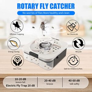 Electric Fly Trap Fly Trap Pest Device Gnat Flying Insect Trap Automatic Indoor Fly Trap Fly Catcher Pest Control Traps Pest Reject Control Catcher Insect Repellents Tools for Ranch, Garden (2 Pcs)