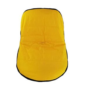 powerworks weatherproof deluxe riding lawn mower seat cover, medium, yellow
