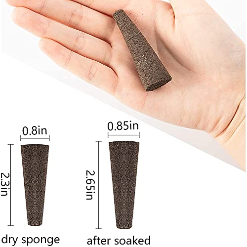 Aooccder Seed Starter Grow Sponges for Aerogarden, PH-Balanced Refill-Seed Pods Replacements for Indoor Hydroponic System,50 Pack, Brown