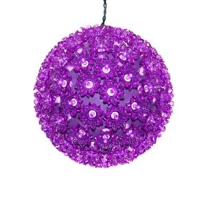 jinbest 7.5″ purple starlight sphere, ul listed commercial grade led sphere light, for indoor outdoor party, christmas, easter, garden, patio, trees.