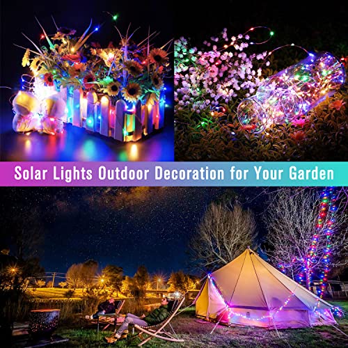 POTIVE 4 Pack Solar Fairy Lights Outdoor Waterproof, 132ft 400LED Solar String Lights Outdoor, 8 Modes Solar Twinkle Lights for Tree Garden Patio Christmas Decorations(Multicolor)