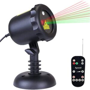 Firefly Garden Waterproof Laser Lights - Star Projector Outdoor/Indoor Christmas Decoration Lighting (Laser RED & Green: RG 8 Pattern)