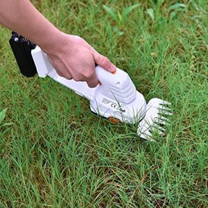 LIGO 20V Cordless Grass Shear for Gardening, 2000mAh Lithium-ion 2 in 1 Battery Hedge Trimmer, Shear Shubber Trimmer Including Battery and Charger