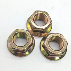 shiosheng 3pcs Aftermarket 712-0417 912-0417 712-0417A 112-0330 912-0417A 285-104 Flange Spindle Blade Pulley Nut for Cub Cadet MTD Toro