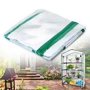 solution4patio expert in garden creation #g310b00-us transparent pvc greenhouse replacement cover fit for upgrade wider 4-tier shelves, frame size 39 in. w x 19 in. d x 63 in. h (frame not included)