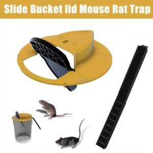 Mouse Trap - Bucket Mouse Traps,Automatic Reset Flip and Slide Bucket Lid Mouse Trap |Humane or Lethal|Reusable|Auto Reset | Indoor Outdoor|5 Gallon Bucket Compatible|2 Pack