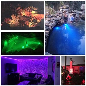 Solar Pond Lights Landscape Spot Light Underwater Pond Light LED RGB Colored IP68 Waterproof Fountain Light for Outdoor Garden Yard Lawn Pathway, Set of 3