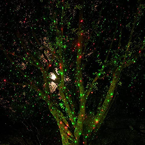 Poeland Garden Lights Moving Laser Christmas Lights Firefly Star Projector for Home and Garden