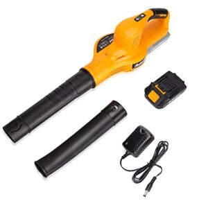 Adedad Leaf Blower Cordless with Battery & Charger, 150 MPH Electric Leaf Blower for Lawn Care, 20V Battery Powered Leaf Blower for Blowing Leaf, Snow, Dusting, Pet Hair