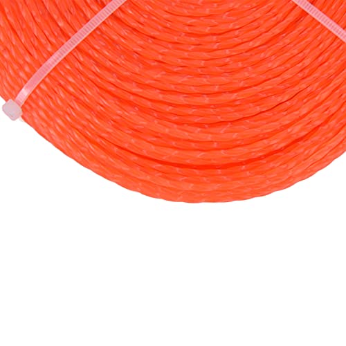 Alvinlite Trimmer Line Nylon String Trimmer Line Lawn Mower Accessories 2.4mm 120m Orange for Garden Lawn