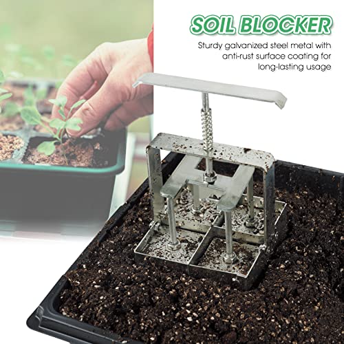 SDSNTE Soil Blocker 2 Inch Seed Block Maker for Creating Soil Block, Pack of 1