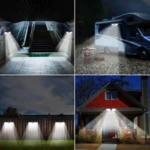 Security Lights Motion Outdoor, Solar Outdoor Lights Motion Sensor 3 Color Temperatures, 100LED Flood Light with Remote Control, IP65 Waterproof Solar Security Lights for Garden Yard Patio, 2 Pack