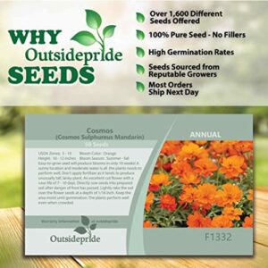 Outsidepride Cosmos Sulphureus Mandarin Compact Garden Flower Plant Seed - 100 Seeds