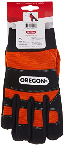 Oregon Protective Chainsaw Work Safety Gloves, Left-Hand Protection, Size Large ,Black