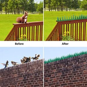 Anti Bird Spikes 10Pcs Plastic Pigeon Deterrent Spikes Cat Fence Spikes Bird Repellent Spikes, for Fence Windowsill Garden