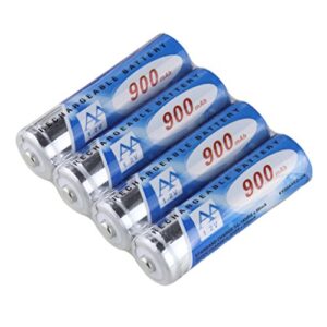 KINSUN 4-Pack Rechargeable Batteries 1.2V Ni-Cd AA 900mAh for Outdoor Solar Garden Light Landscape Lights Path Lights