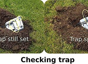 MOLE Trap (Pack of 2) LASSO Galvanized & Oil Hardened Steel// Super Cost-Effective, Reusable, Durable Animal Best in The Lawn, Yard, Garden, Farm, All Outdoor Settings w/ Manual (Small) 2 1/8inch