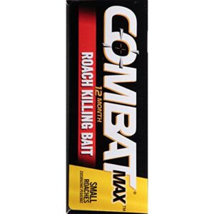 Combat Max 12 Month Roach Killing Bait, Small Roach Bait Station, Child-Resistant, 18 Count