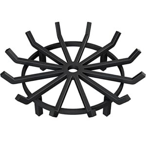 amagabeli garden & home 24in fire grate log grate wrought iron fire pit round spider wagon wheel firewood grate heavy duty 0.7in bar fireplace stove burning rack holder 4legs chimney hearth bg274