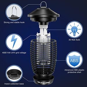 PALONE Electric Bug Zapper for Outdoor/Indoor, 4500V 20W Mosquito Zapper Indoor, Waterproof Mosquitos Killer Outdoor, Fly Zapper for Home Garden Back Yard Patio