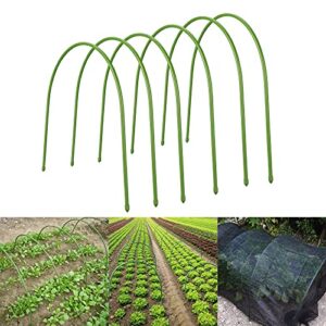 greenhouse hoops with plastic coated,6pack 4 ft long tube garden hoops support frame grow tunnel for plant cover support protection (18.9″ hx15.7 w)