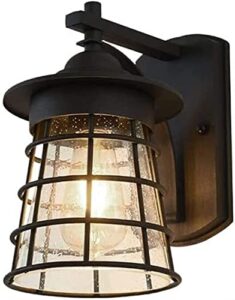 porch lamp led wall lantern exterior waterproof small wall light black outdoor wall sconce with clear glass wall mount lighting fixtures for garden patio garage