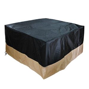 stanbroil 42 inch square fire pit cover, heavy duty durable and waterproof cover for fire pit, fire table, patio furniture