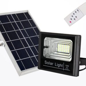 10W Solar Outdoor Flood Light Waterproof/Remote Control/Automatic Working for Balcony, Patio, Garage, Porch, Garden