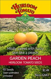 garden peach heirloom tomato seeds – non-gmo