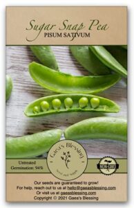 gaea’s blessing seeds – sugar snap pea seeds – non-gmo seeds for planting with easy to follow instructions 94% germination rate (pack of 1)