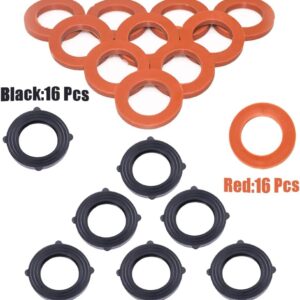 Vetico Garden Hose Washer Heavy Duty Rubber Washer Seals Fit All Standard 3/4 Inch Garden Hose and Water Faucet Fittings,32Packs