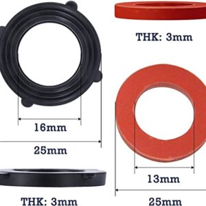 Vetico Garden Hose Washer Heavy Duty Rubber Washer Seals Fit All Standard 3/4 Inch Garden Hose and Water Faucet Fittings,32Packs