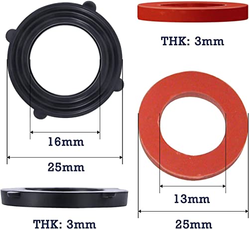 Vetico Garden Hose Washer Heavy Duty Rubber Washer Seals Fit All Standard 3/4 Inch Garden Hose and Water Faucet Fittings,32Packs