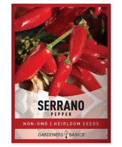 serrano pepper seeds for planting heirloom non-gmo ancho peppers plant seeds for home garden vegetables makes a great gift for gardening by gardeners basics