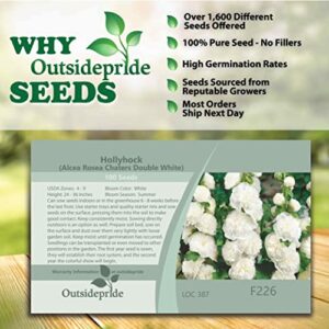 Outsidepride Malva Musk Mallow White Hollyhock Garden Flower Vines - 2000 Seeds