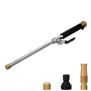 raddile high pressure power washer hose nozzle hydro jet cleaning tool, garden sprayer wand and adjustable nozzle, gutter cleaner, car pet window cleaning tool (black)