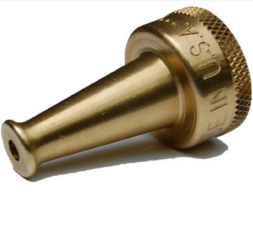 Hose Nozzle ~ Solid Brass ~ Adjustable Spray Patterns ~ Made in USA ~ with Bonus High Pressure Sweeper Nozzle